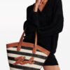 Karl Lagerfeld Signature Tulip raffia tote bag