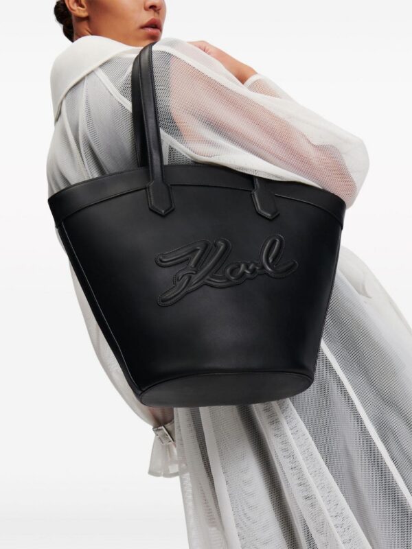 21540251_52498299_1000.jpg Karl Lagerfeld medium Signature Tulip leather tote bag