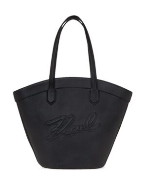 21540251_52498330_1000.jpg Karl Lagerfeld medium Signature Tulip leather tote bag