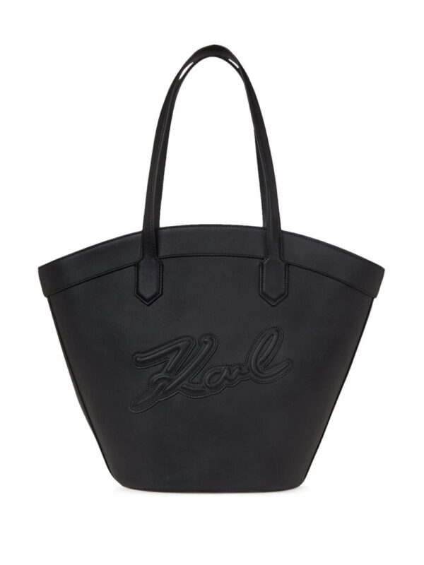 21540251_52498330_1000.jpg Karl Lagerfeld medium Signature Tulip leather tote bag