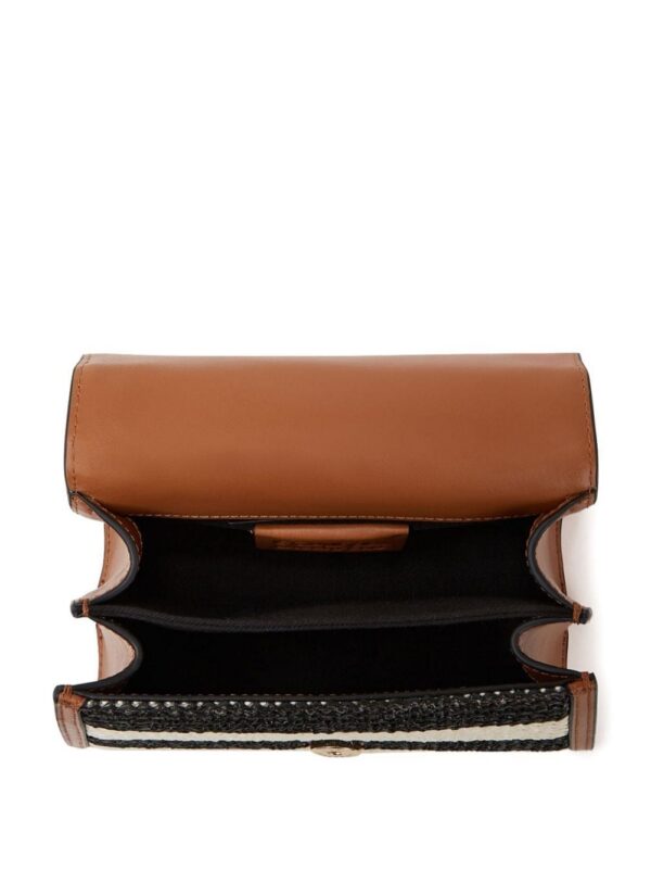 Karl Lagerfeld small Signature raffia top-handle bag