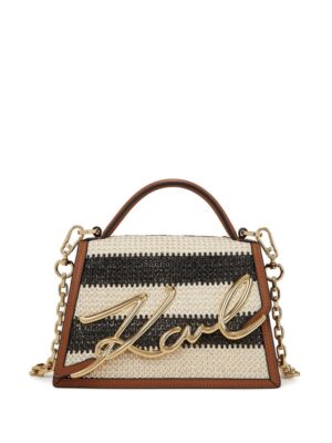 21540254_52474787_1000.jpg Karl Lagerfeld small Signature raffia top-handle bag