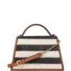 Karl Lagerfeld small Signature raffia top-handle bag
