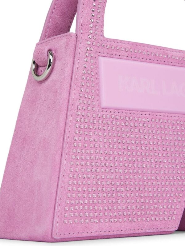 Karl Lagerfeld small Ikon K Crystal top-handle bag