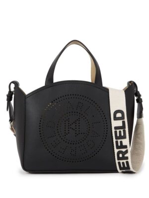 21540294_52474278_1000.jpg Karl Lagerfeld K/Circle perforated-logo tote bag