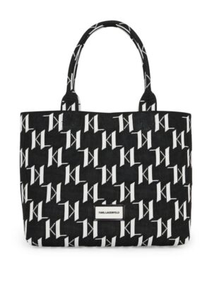 21540321_52496981_1000.jpg Karl Lagerfeld large K/Monogram knitted tote bag