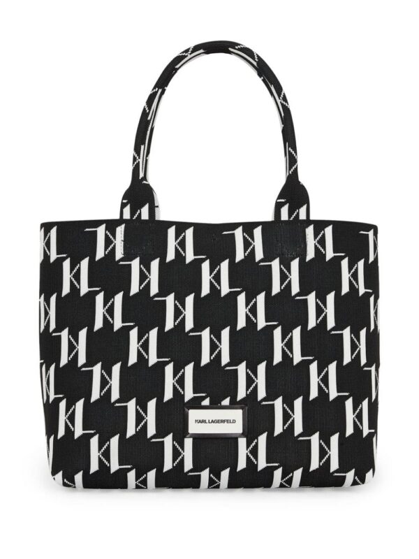 21540321_52496981_1000.jpg Karl Lagerfeld large K/Monogram knitted tote bag