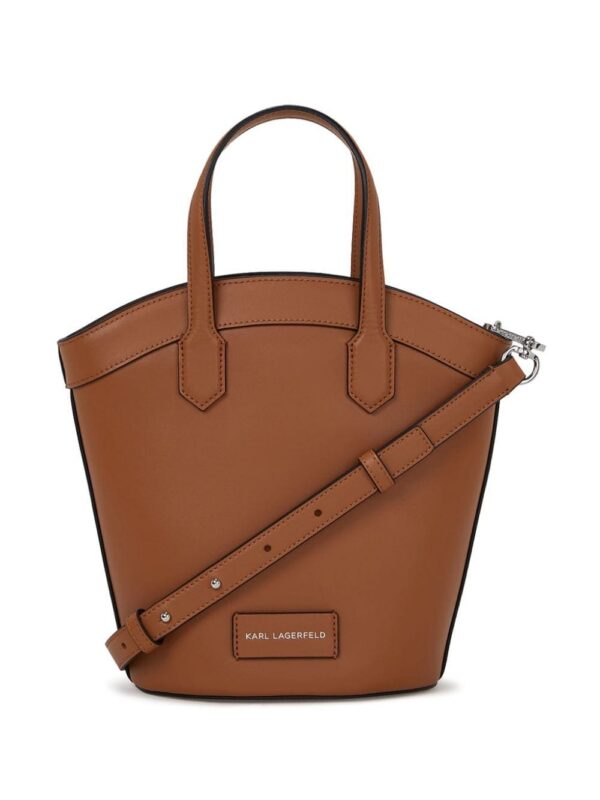 21541460_52481493_1000.jpg Karl Lagerfeld small Signature Tulip leather tote bag