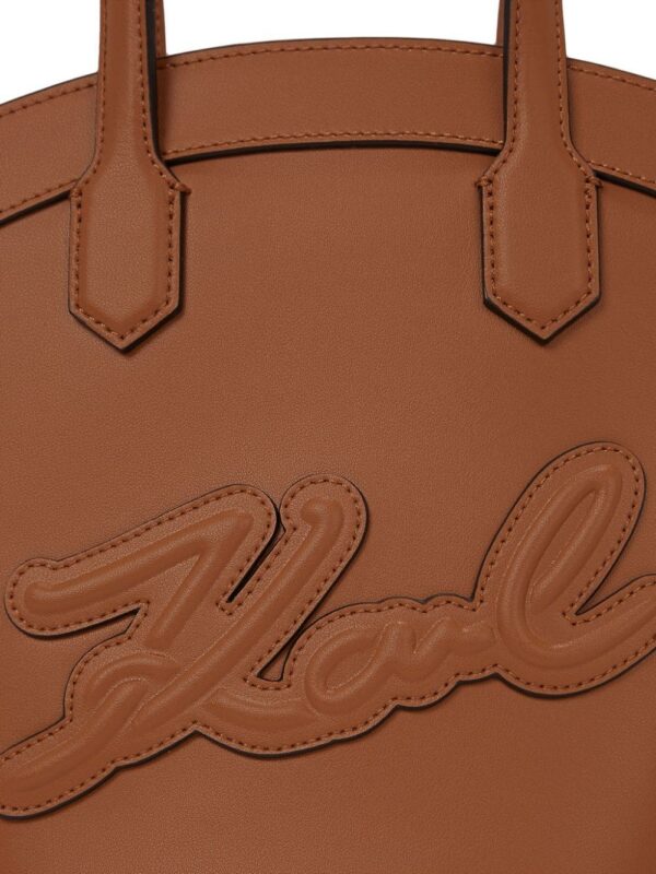 21541460_52481494_1000.jpg Karl Lagerfeld small Signature Tulip leather tote bag