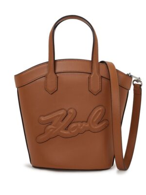 21541460_52481499_1000.jpg Karl Lagerfeld small Signature Tulip leather tote bag