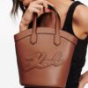 21541460_52481520_1000.jpg Karl Lagerfeld small Signature Tulip leather tote bag