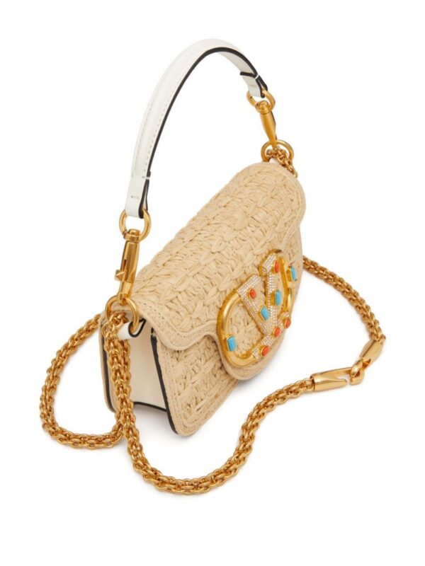 Valentino Garavani small Locò raffia shoulder bag