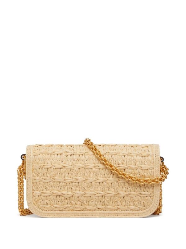 Valentino Garavani small Locò raffia shoulder bag
