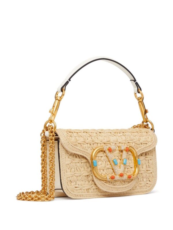 Valentino Garavani small Locò raffia shoulder bag