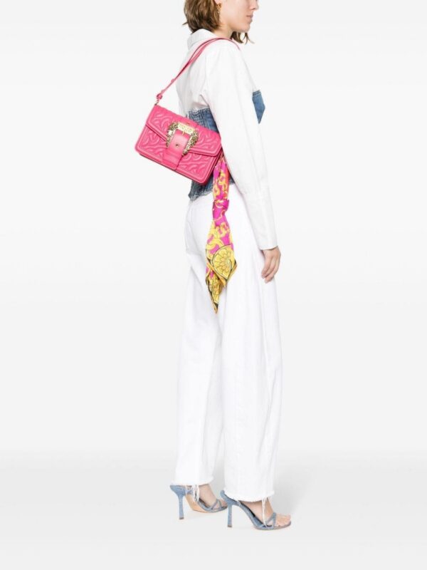 21765776_51738391_1000.jpg Versace Jeans Couture scarf-detailing logo-buckle shoulder bag