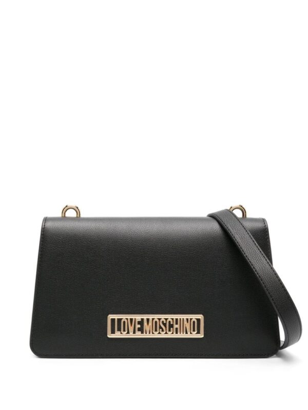 21773629_52570313_1000.jpg Love Moschino logo-plaque leather shoulder bag