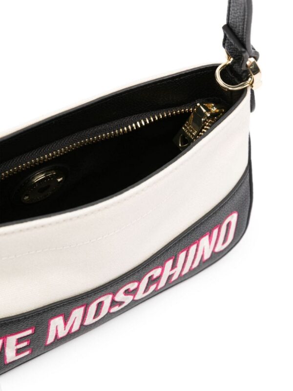 21773634_51656685_1000.jpg Love Moschino logo-embroidered panelled tote bag