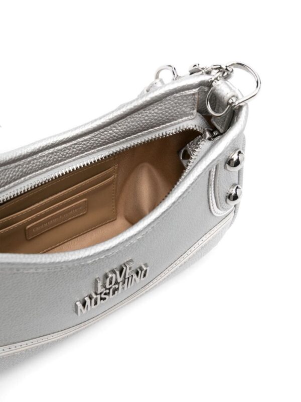 21773640_51669740_1000.jpg Love Moschino metallic logo-lettering shoulder bag