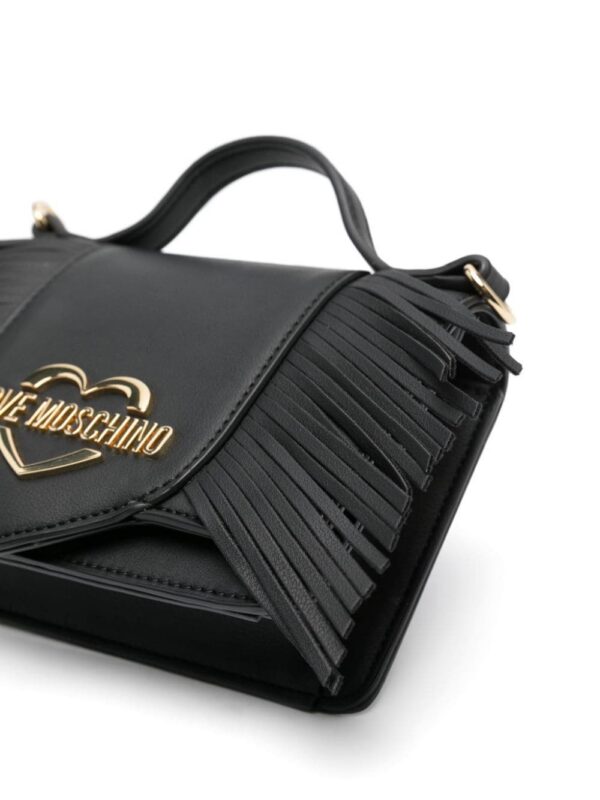21773654_51671475_1000.jpg Love Moschino fringed logo-plaque crossbody bag