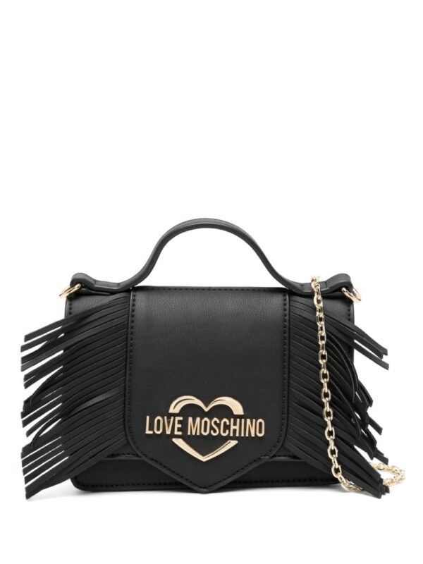 21773654_51678688_1000.jpg Love Moschino fringed logo-plaque crossbody bag