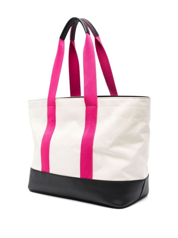 21773657_51658408_1000.jpg Love Moschino logo-embroidered colour-block tote bag