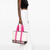 21773657_51658416_1000.jpg Love Moschino logo-embroidered colour-block tote bag