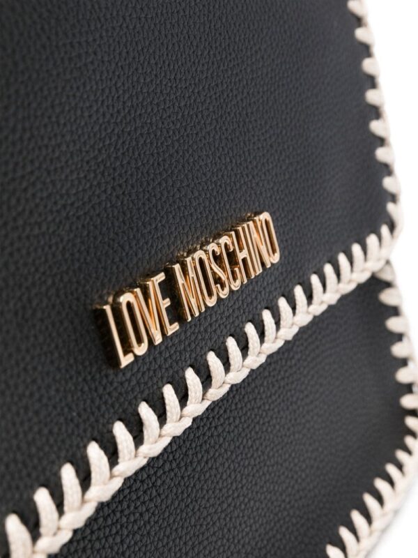 21773660_51657652_1000.jpg Love Moschino logo-lettering whipstitch-detail tote bag