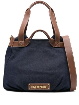 21773688_52265471_1000.jpg Love Moschino logo-lettering denim tote bag
