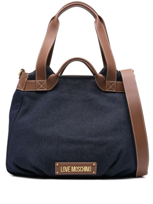 21773688_52265471_1000.jpg Love Moschino logo-lettering denim tote bag