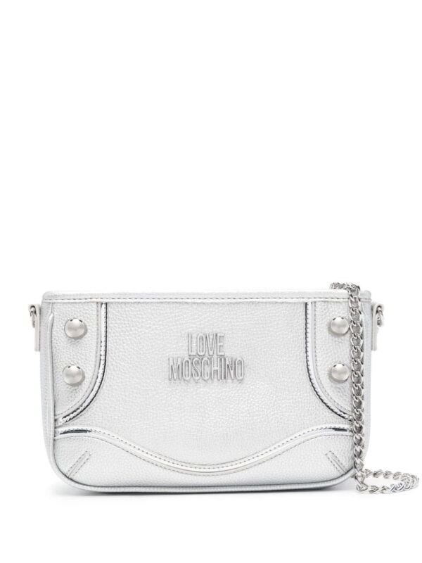 21776140_51671604_1000.jpg Love Moschino logo-lettering metallic shoulder bag
