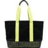 Love Moschino logo-embroidered colour-block tote bag
