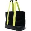 Love Moschino logo-embroidered colour-block tote bag