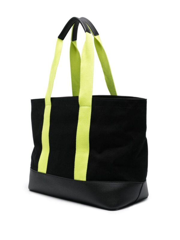 Love Moschino logo-embroidered colour-block tote bag