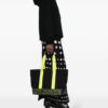 Love Moschino logo-embroidered colour-block tote bag