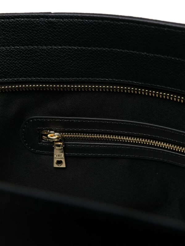 Love Moschino logo-embroidered colour-block tote bag