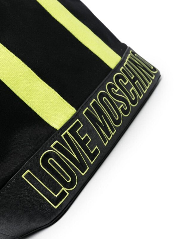 Love Moschino logo-embroidered colour-block tote bag