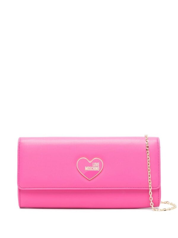 Love Moschino logo-plaque clutch bag