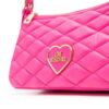 Love Moschino logo-plaque quilted shoulder bag