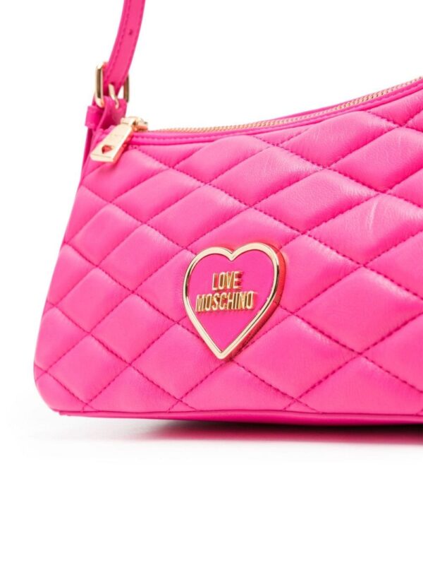 Love Moschino logo-plaque quilted shoulder bag