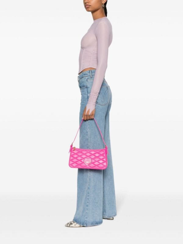 Love Moschino logo-plaque quilted shoulder bag