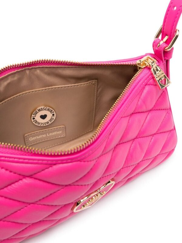 Love Moschino logo-plaque quilted shoulder bag