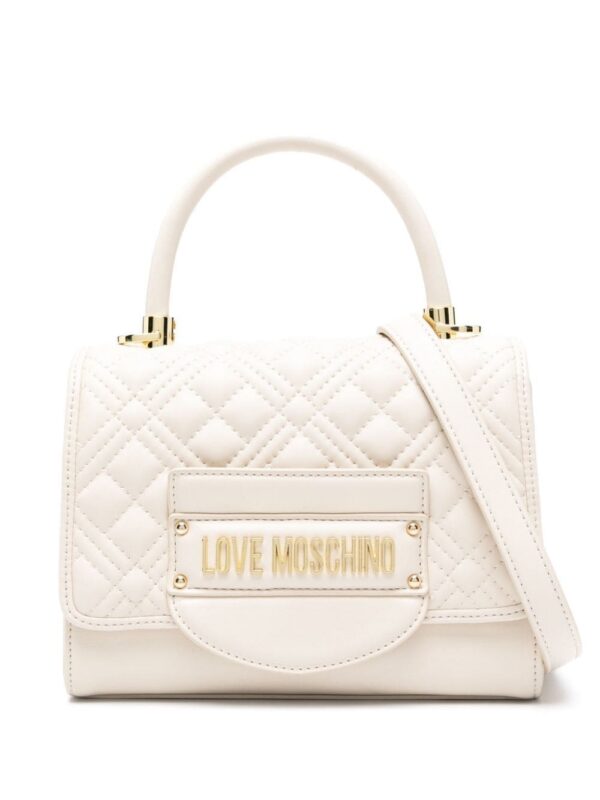 21777384_51663356_1000.jpg Love Moschino logo-lettering quilted tote bag