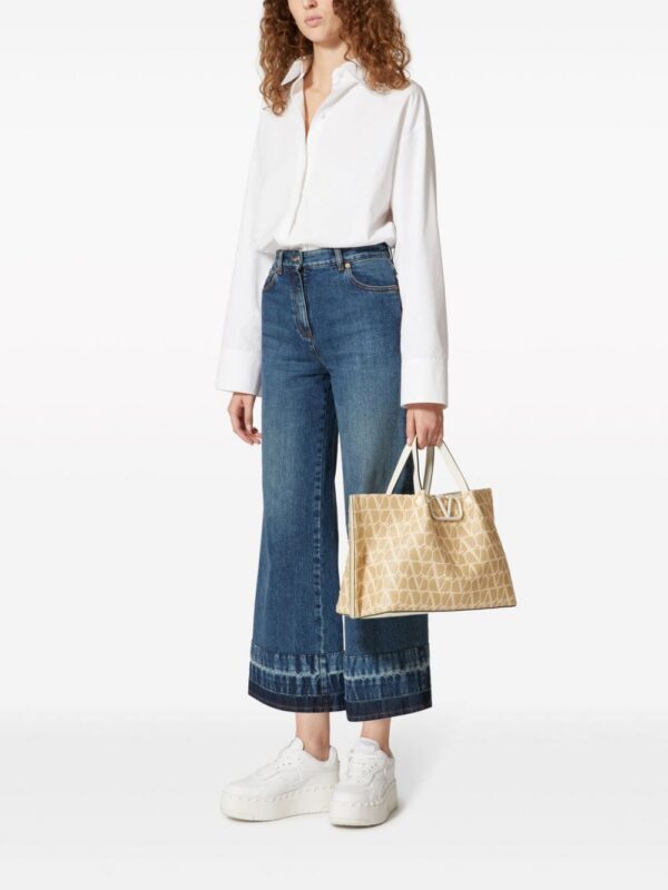 Valentino Garavani medium Toile Iconographe raffia tote bag