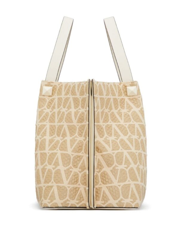 Valentino Garavani medium Toile Iconographe raffia tote bag