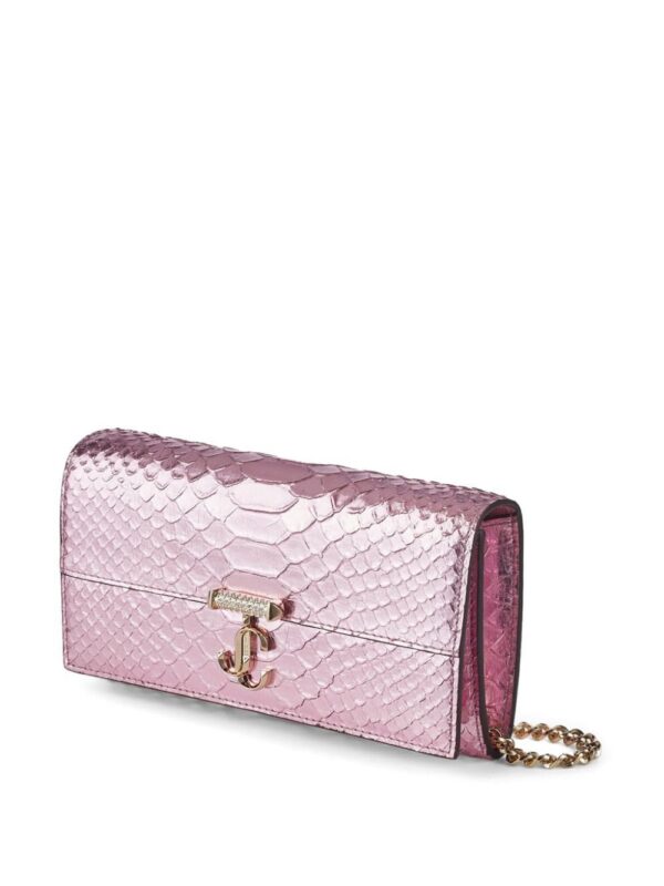 Jimmy Choo Avenue snakeskin-effect wallet-on-chain