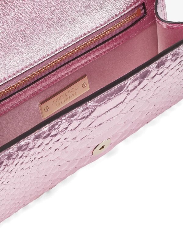 Jimmy Choo Avenue snakeskin-effect wallet-on-chain