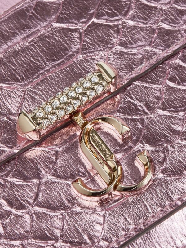 Jimmy Choo Avenue snakeskin-effect wallet-on-chain