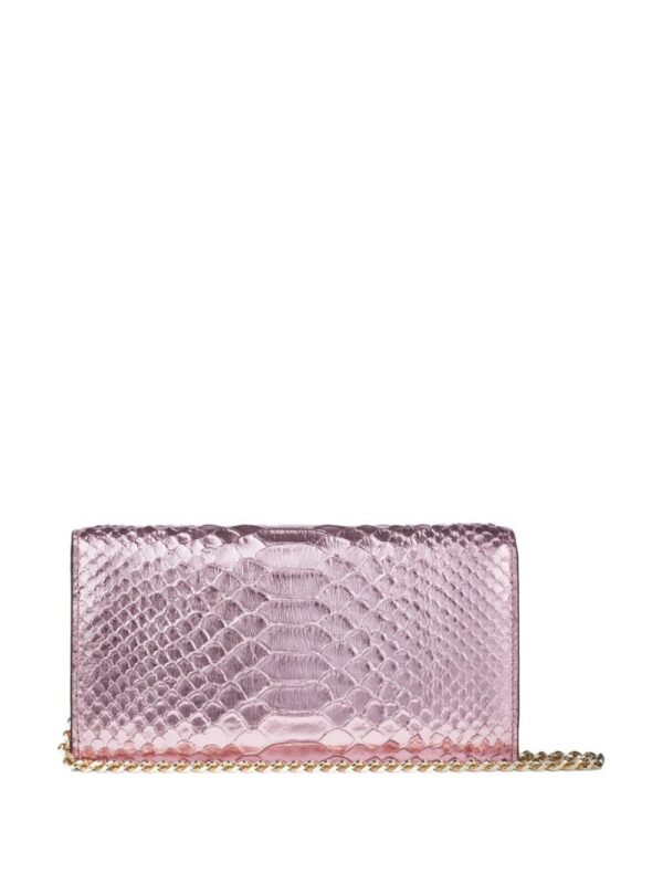 Jimmy Choo Avenue snakeskin-effect wallet-on-chain