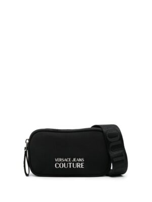 21828193_51676690_1000.jpg Versace Jeans Couture logo-lettering zipped crossbody bag