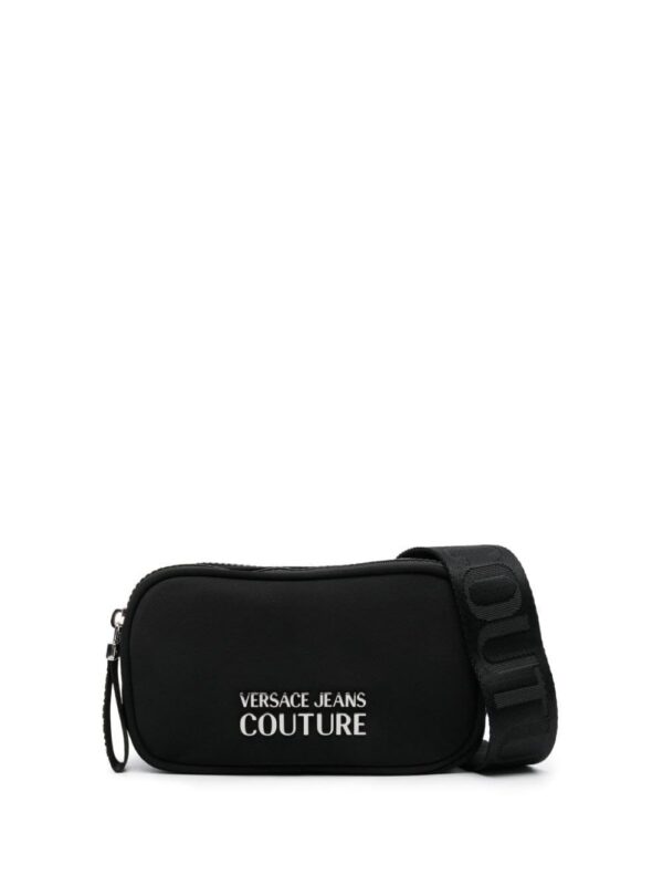21828193_51676690_1000.jpg Versace Jeans Couture logo-lettering zipped crossbody bag